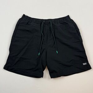 Saxx Cannonball 2N1 Mens Black Swim Shorts Board Trunks Size M BallPark Pouch
